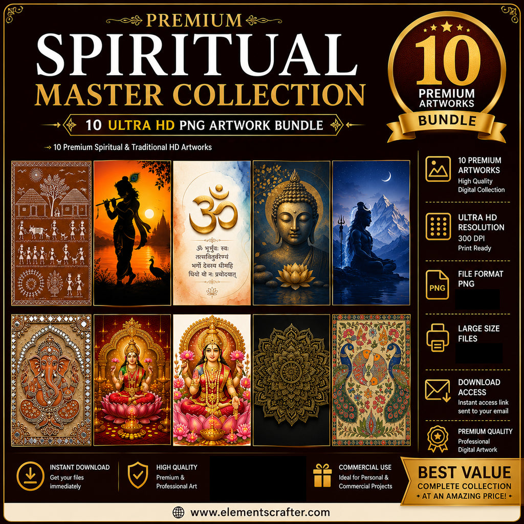 Premium Spiritual Master Collection – 10 Ultra HD PNG Artwork Bundle