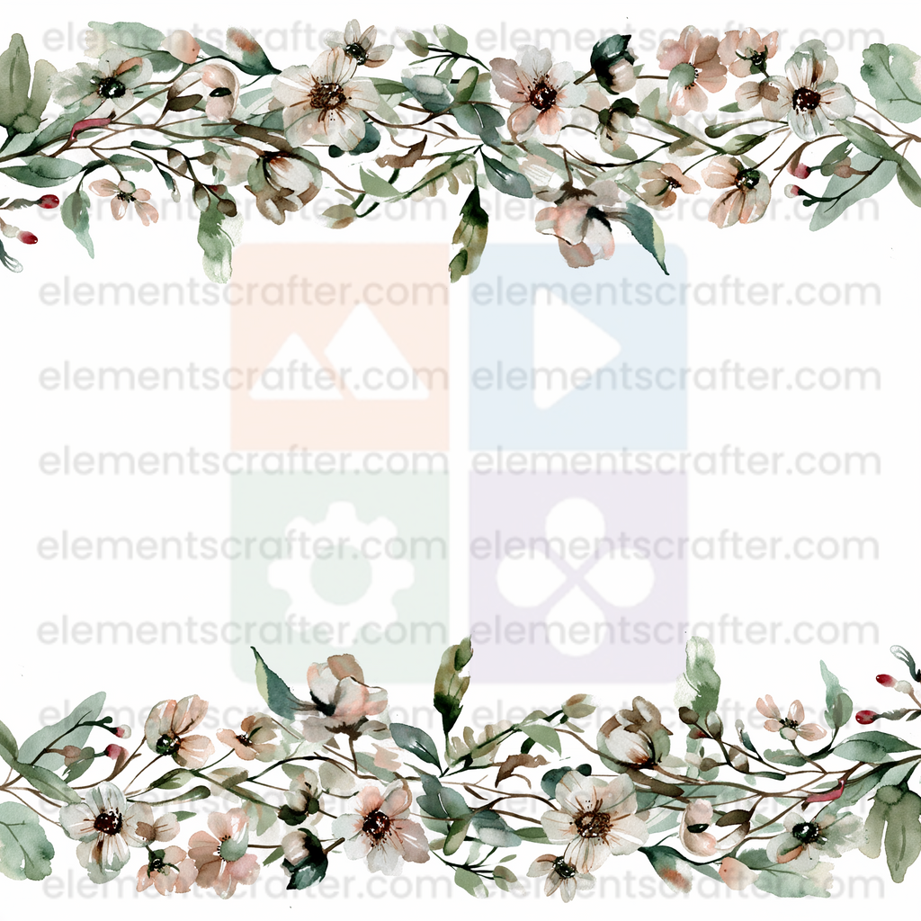 30 Watercolor Flowers PNG Transparent Elements Pack - 6600x6600 px 300 DPI | Digital Download | WCCA-0126 | Bundle-1