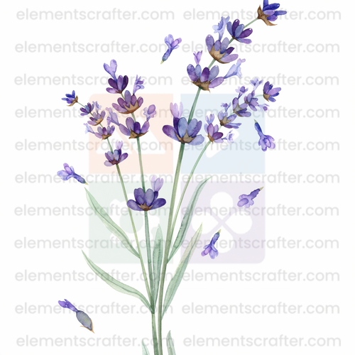 10 Watercolor Flowers PNG Transparent Elements Pack - 6600x6600 px 300 DPI | Digital Download | WCCA-0126 | Bundle-3