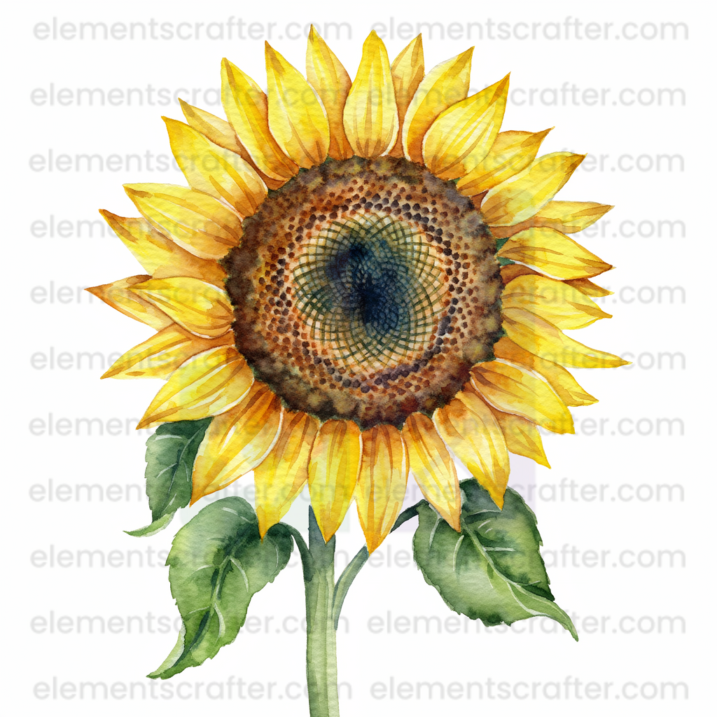 10 Watercolor Flowers PNG Transparent Elements Pack - 6600x6600 px 300 DPI | Digital Download | WCCA-0126 | Bundle-3