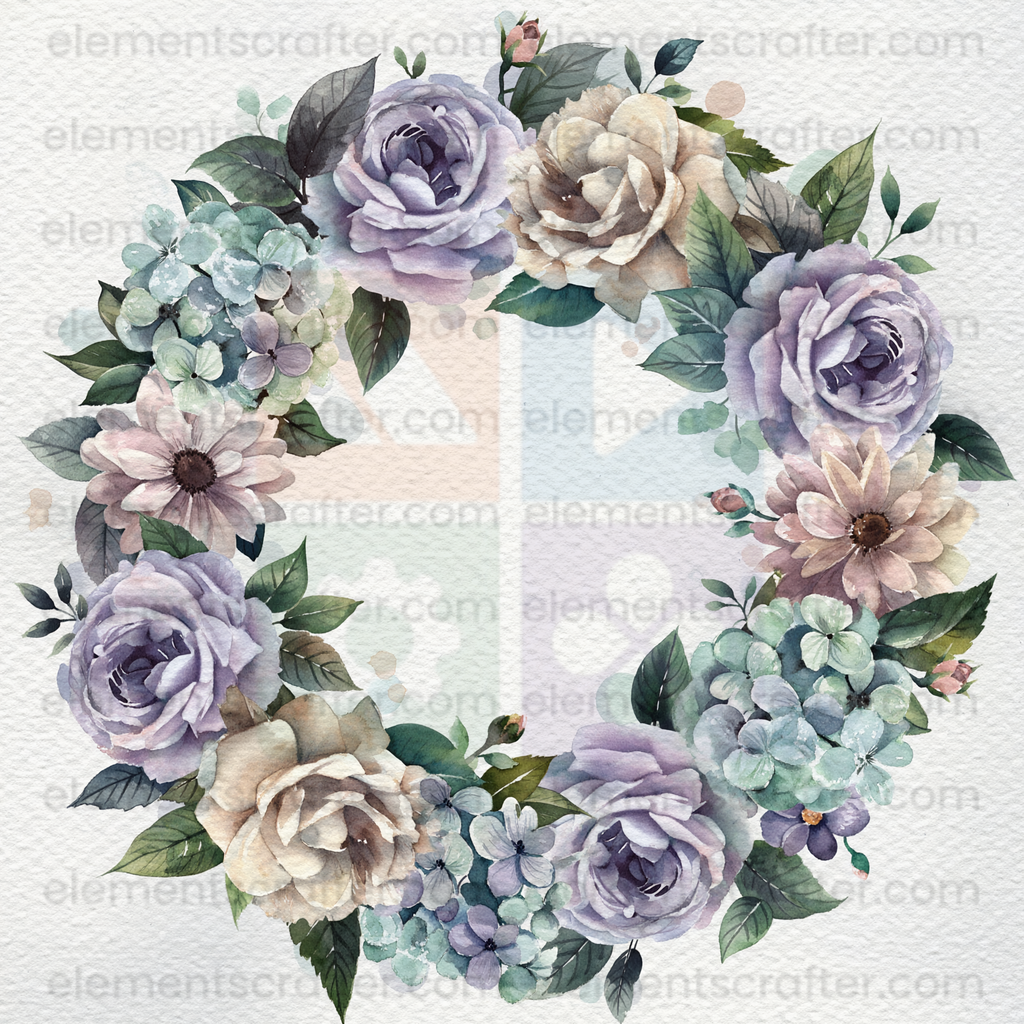 10 Watercolor Flowers PNG Transparent Elements Pack - 6600x6600 px 300 DPI | Digital Download | WCCA-0126 | Bundle-1