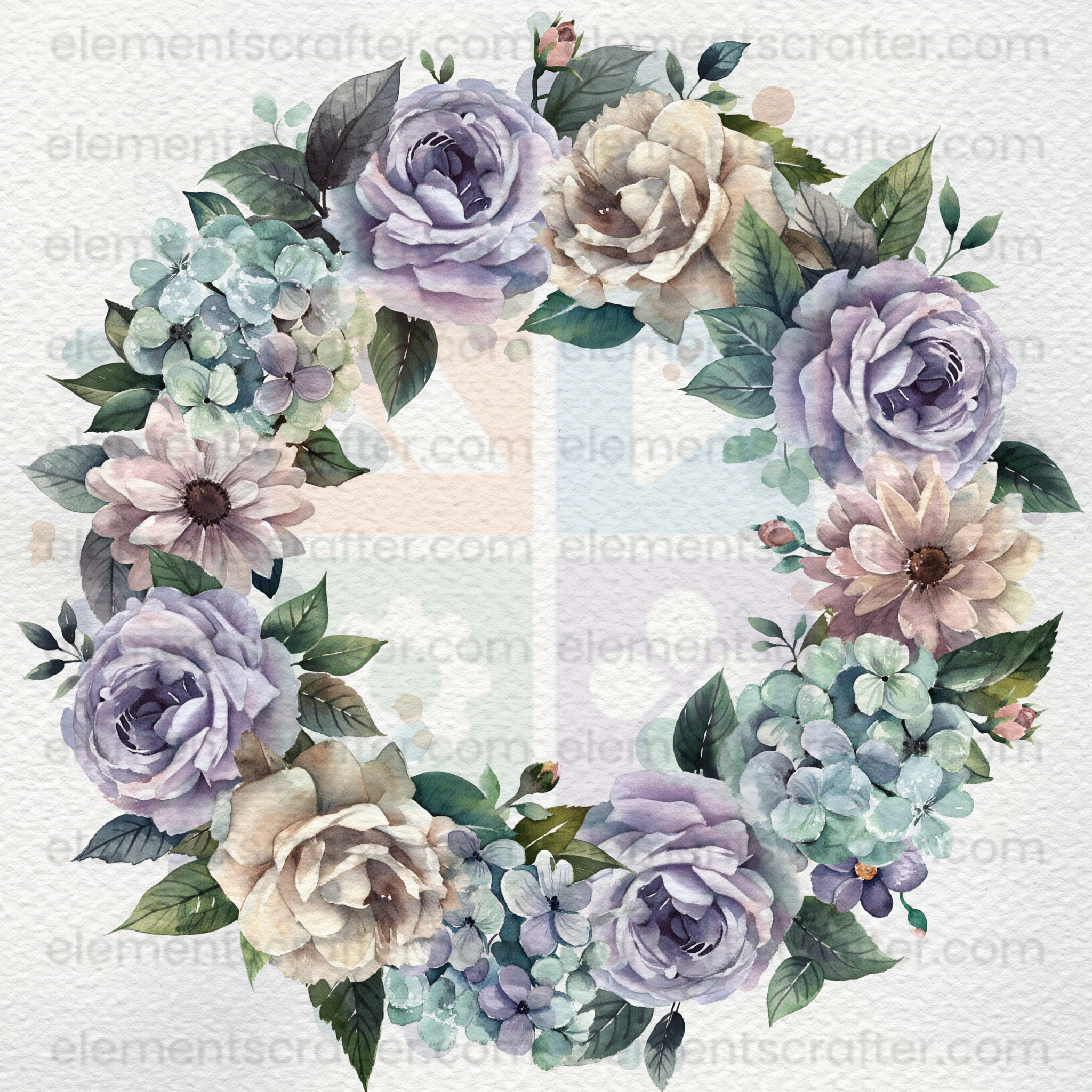 10 Watercolor Flowers PNG Transparent Elements Pack - 6600x6600 px 300 DPI | Digital Download | WCCA-0126 | Bundle-1