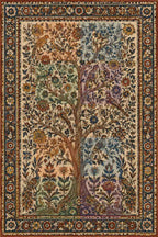 Vintage Tree of Life Digital Art PNG | Persian Carpet Style Birds & Peacocks Design | Antique Botanical Tapestry Wall Art | Ornate Floral Border Poster | Commercial Use | 10000x14999px 300DPI